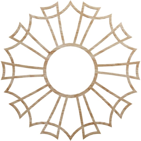 Ekena Millwork Augustus Wood Fretwork Pierced Ceiling Medallion, Red Oak, 36"OD x 12 5/8"ID x 3/8"T CMWP36X36X0375AURO - main